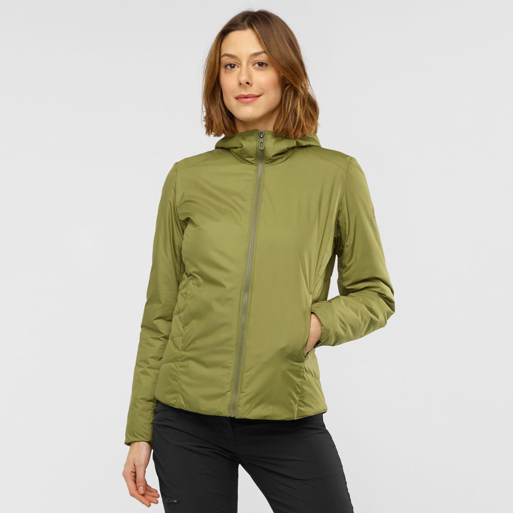 Salomon OUTRACK INSULATED Chaquetas Mujer - Verde Oliva Verde - Colombia (01879-UOPA)